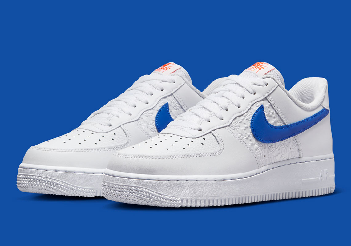 "Royal Blue" Swooshes Liven This Vintage Hoops-Inspired Air Force 1