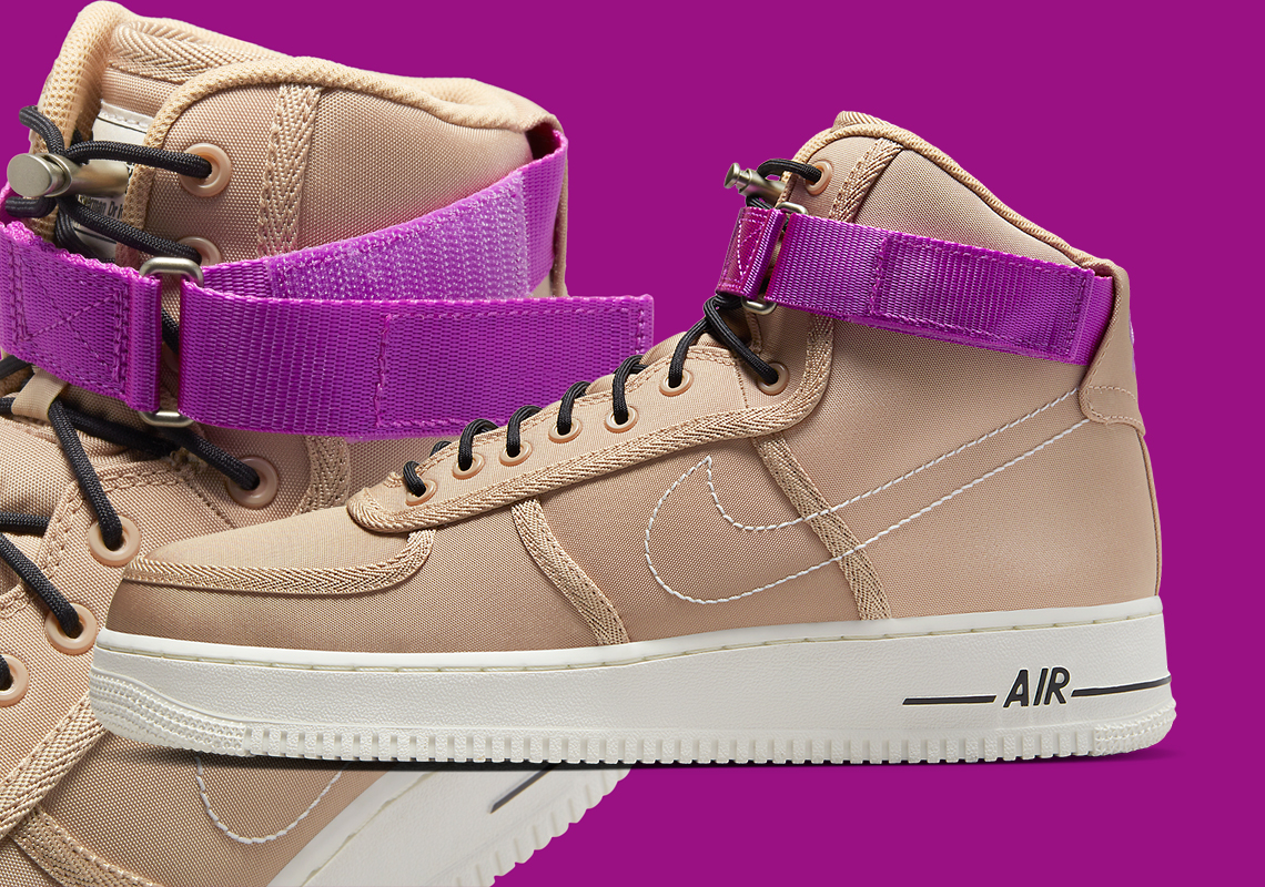 A Vibrant Purple Strap Emboldens The Latest Nike Air Force 1 High “Moving Co.”