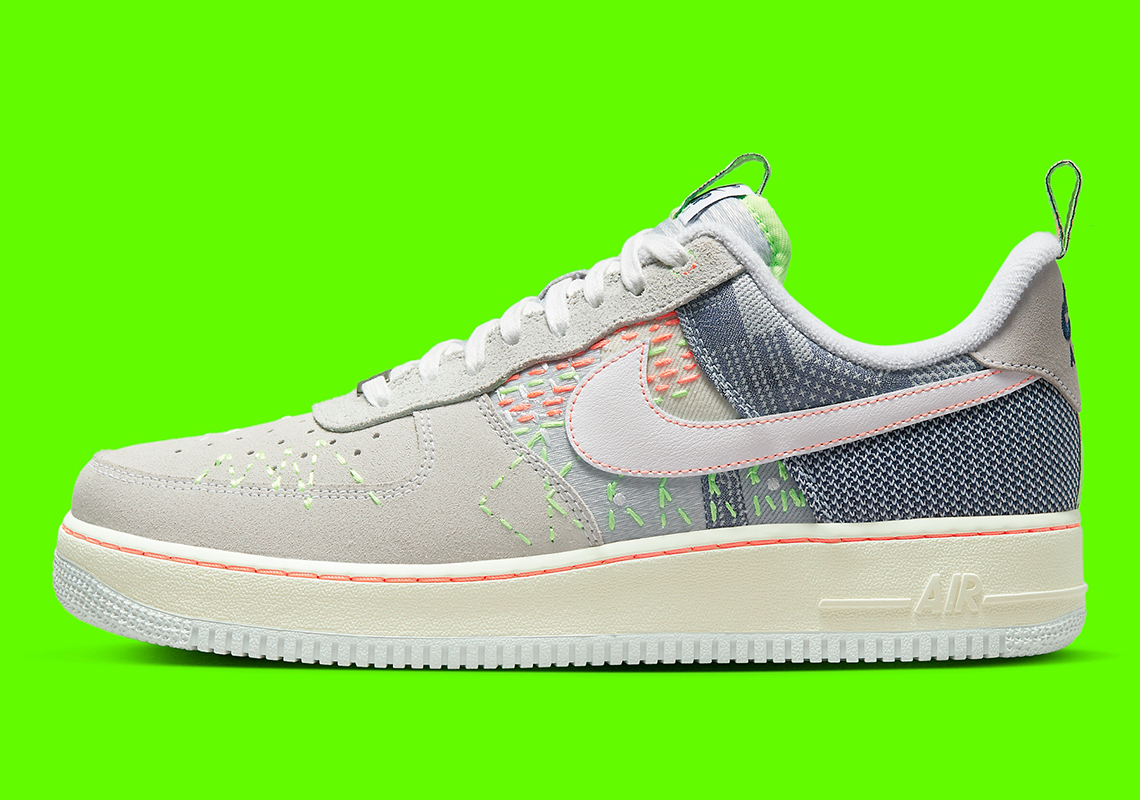 Nike Air Force 1 Low Sashiko Navy Grey 1