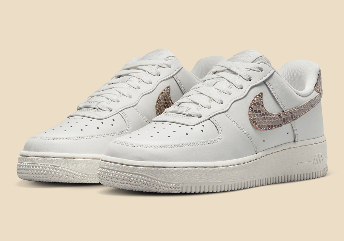 Exotic Snakeskin Appears On The Nike Air Force 1 Low "Sail"