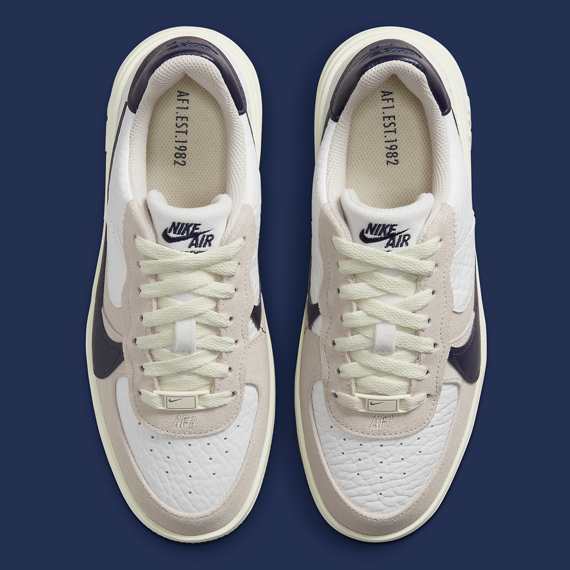 Nike Air Force 1 Plt Af Orm White Navy Fb8481 100 1