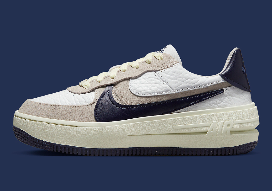 Nike Air Force 1 Plt Af Orm White Navy Fb8481 100 4