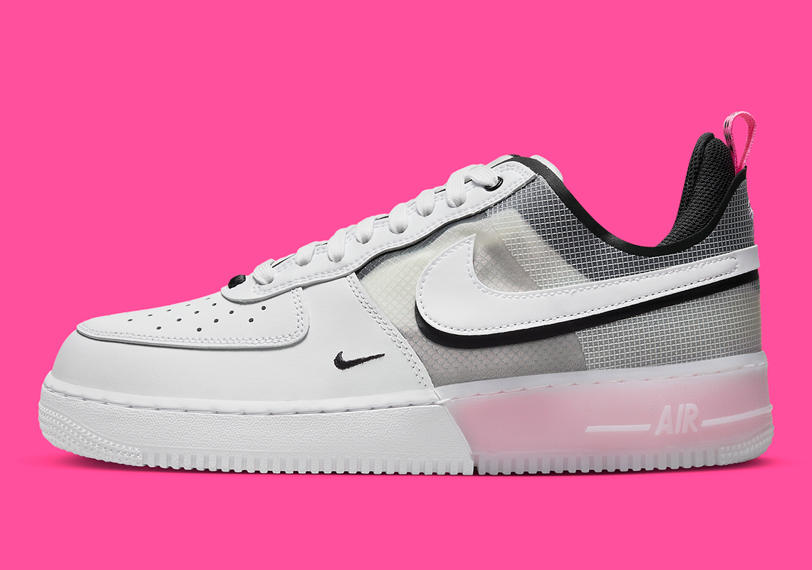 Nike Air Force 1 React White Black Pink Dv0808 100 3