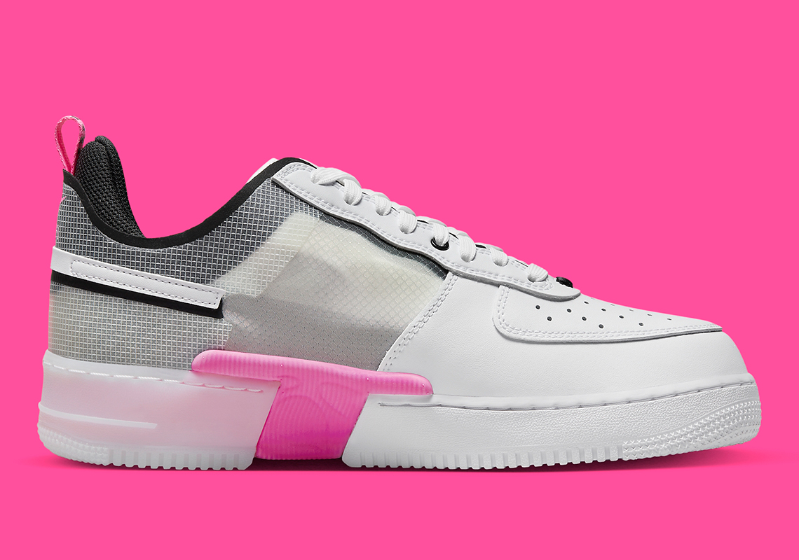 Nike Air Force 1 React White Black Pink Dv0808 100 6