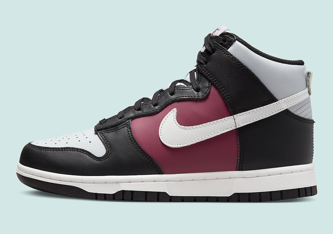 Nike Dunk High Black White Maroon Dd1869 005 1