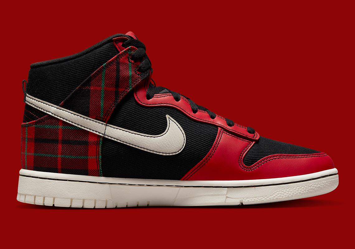 Nike Dunk High Plaid Red Green Black 2