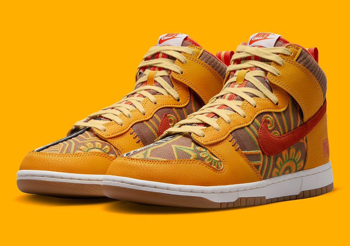 The Nike Dunk High “Somos Familia” Boasts Decorative Textiles