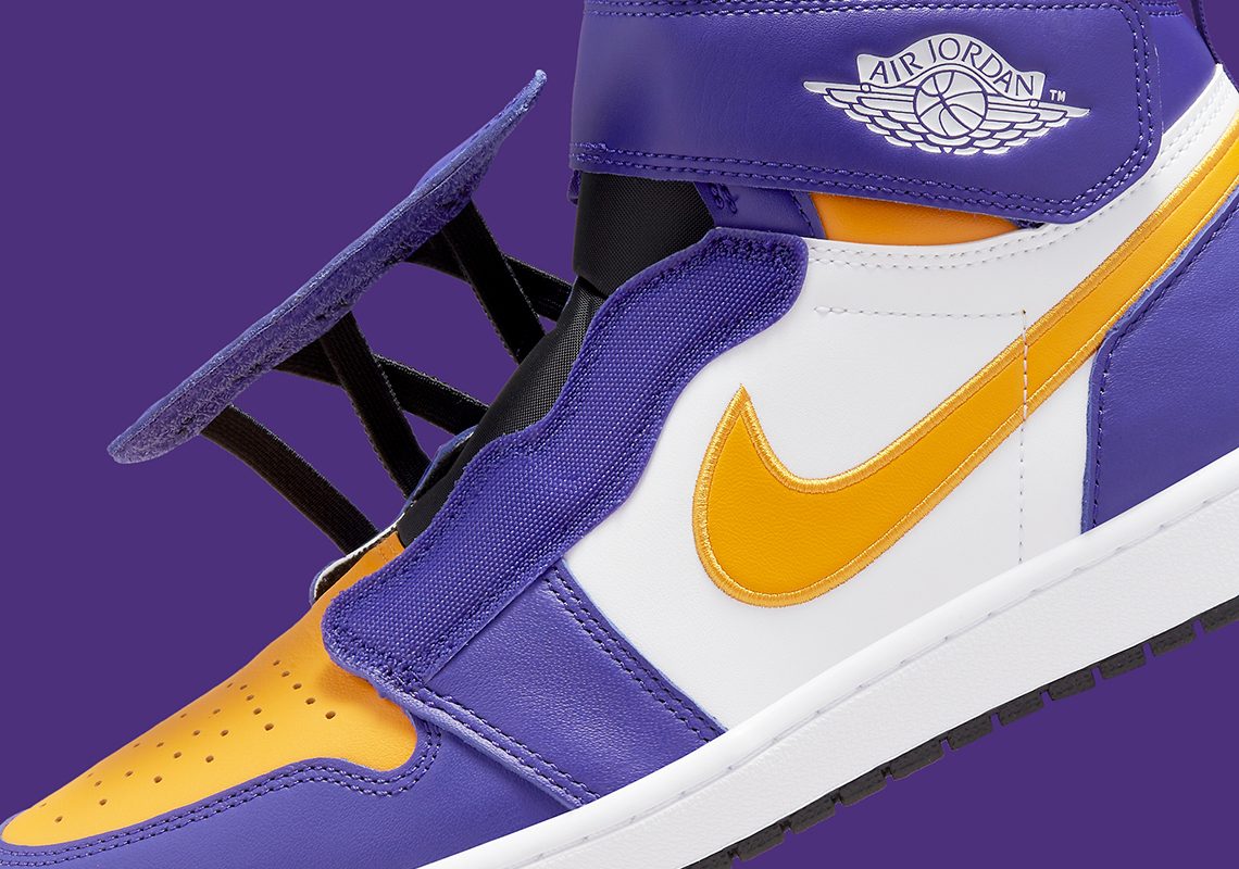 The Air Jordan 1 FlyEase Dons Lakers Colors