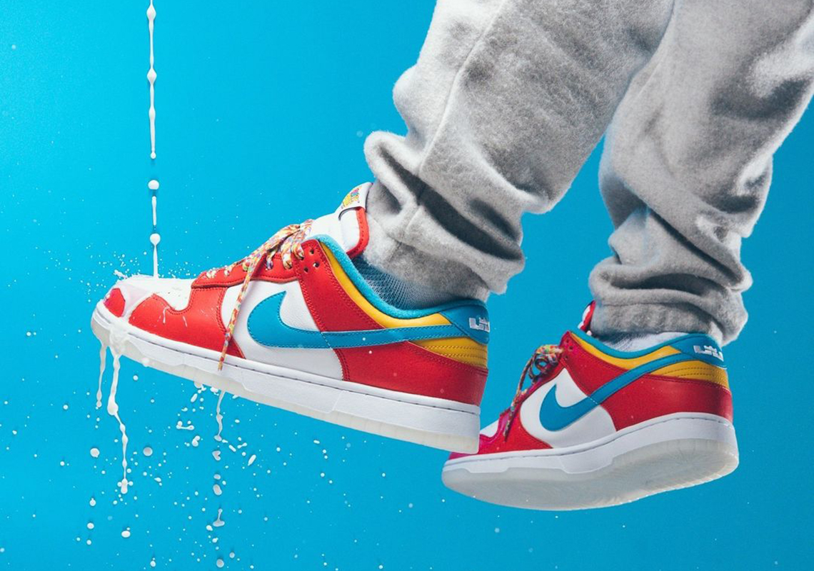 The LeBron James x Nike Dunk Low "Fruity Pebbles" Releases Tomorrow