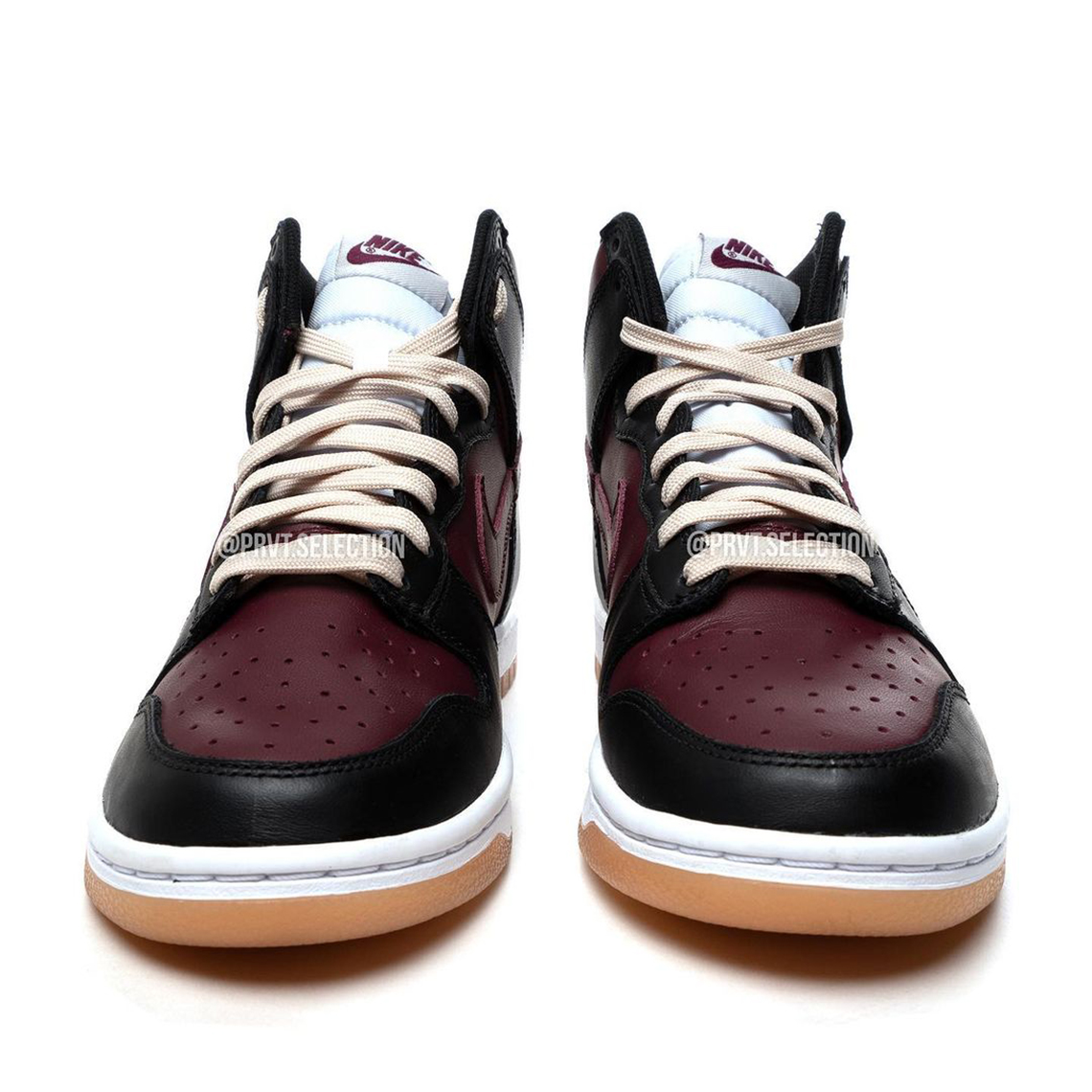 Nike Dunk High Black Burgundy 1