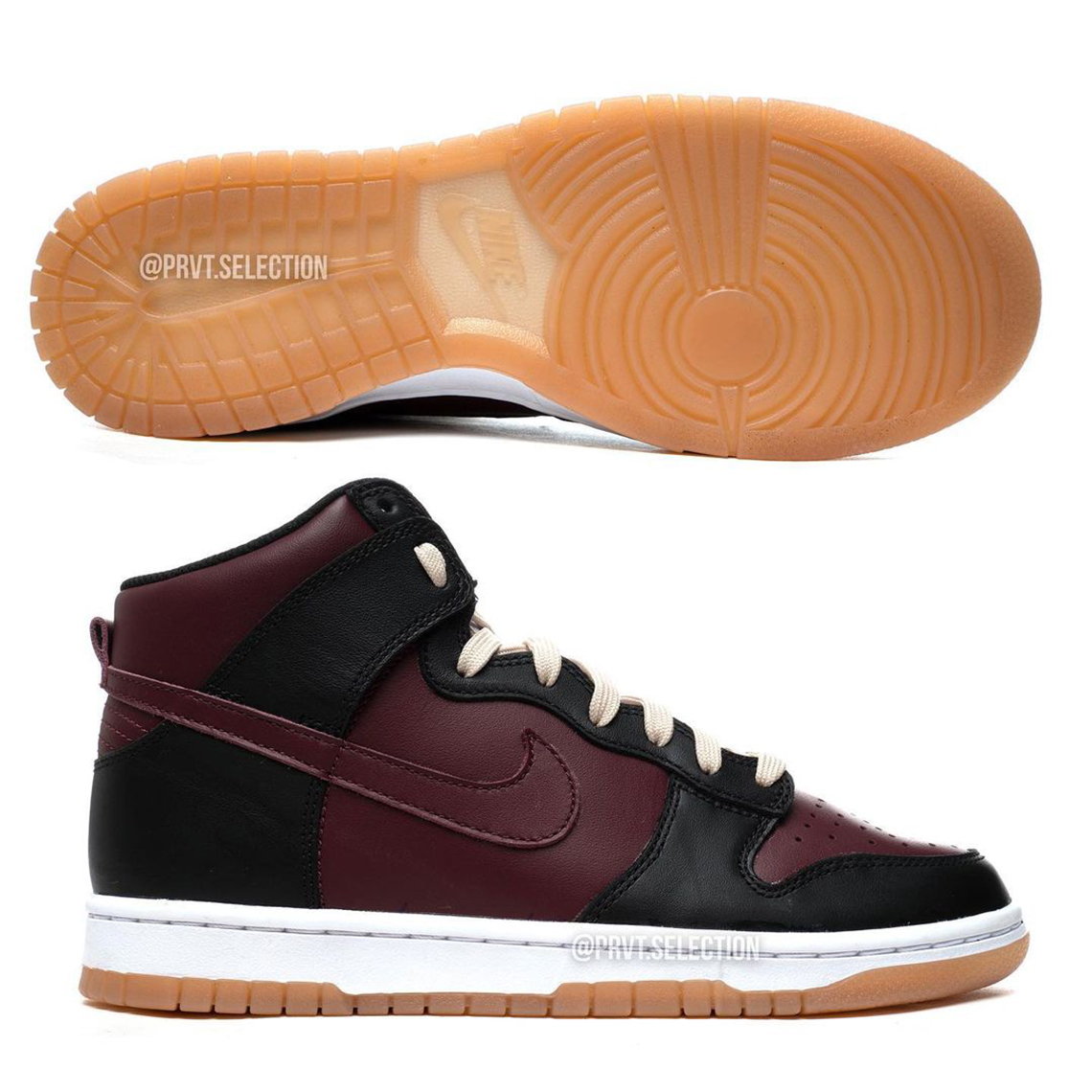 Nike Dunk High Black Burgundy 3