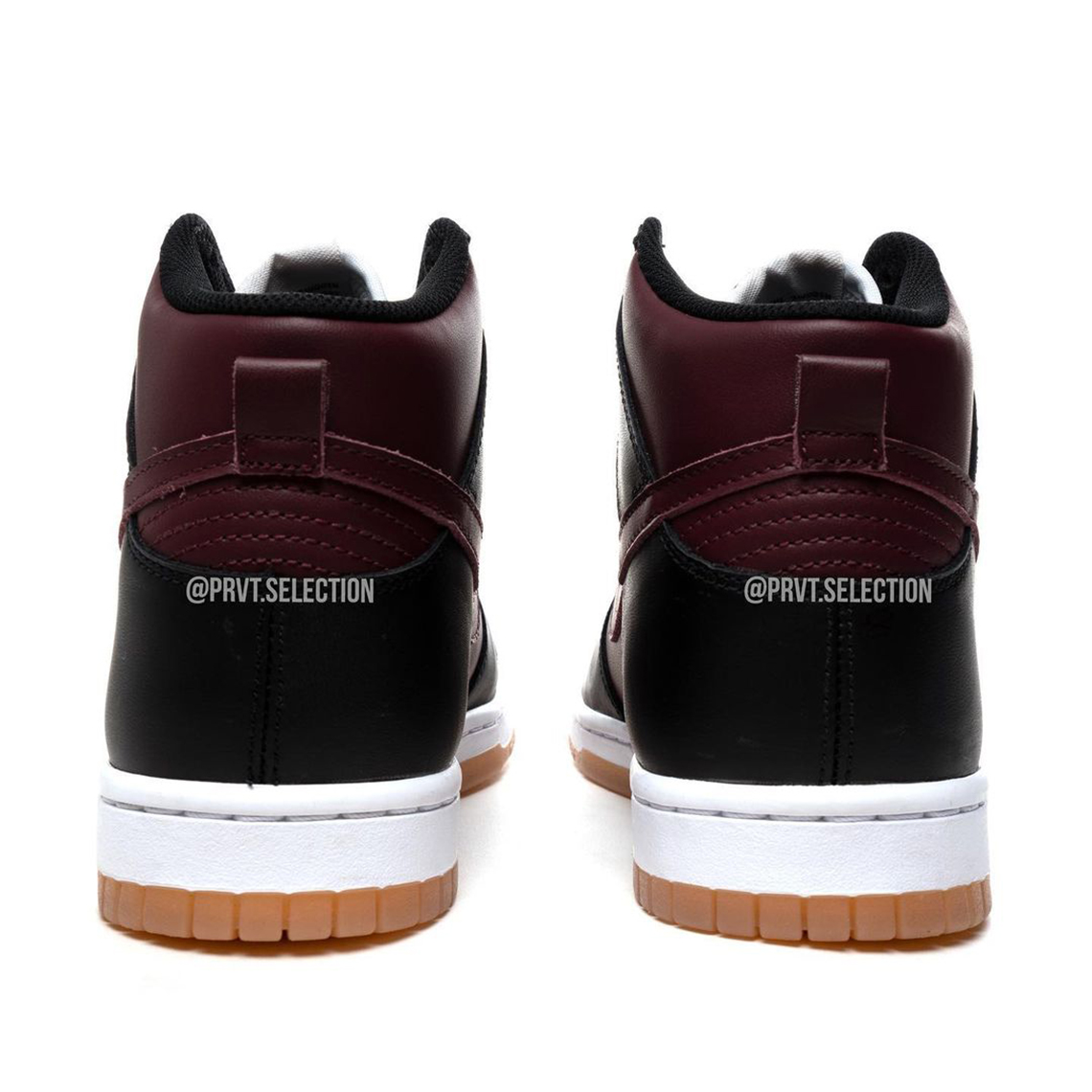 Nike Dunk High Black Burgundy 4