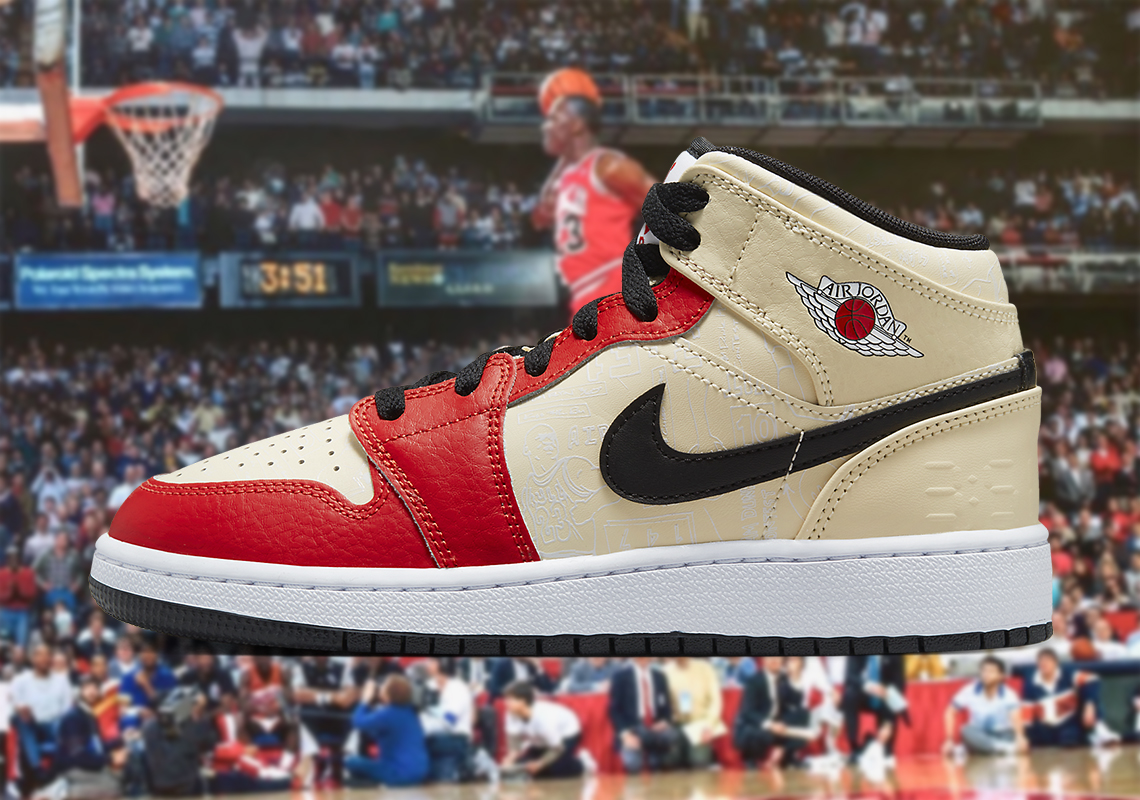 Michael Jordan’s Iconic Free Throw Line Dunk Is Cemented With An Air Jordan 1 Mid