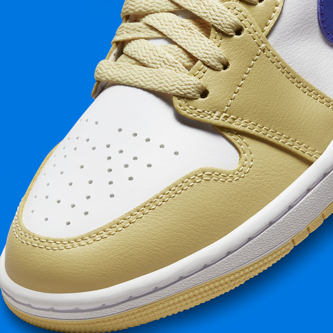 Air Jordan 1 Mid Womens Gold Blue Bq6472 701 6