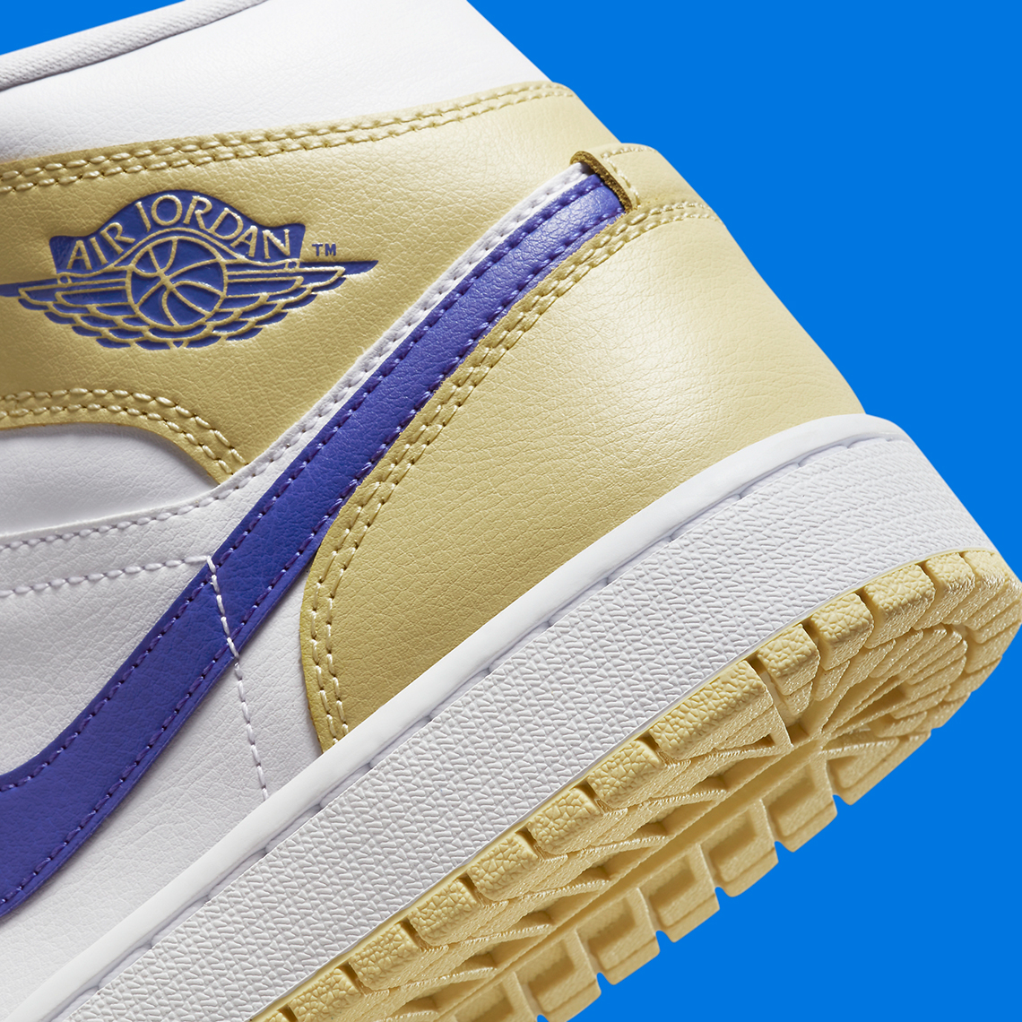 Air Jordan 1 Mid Womens Gold Blue Bq6472 701 8