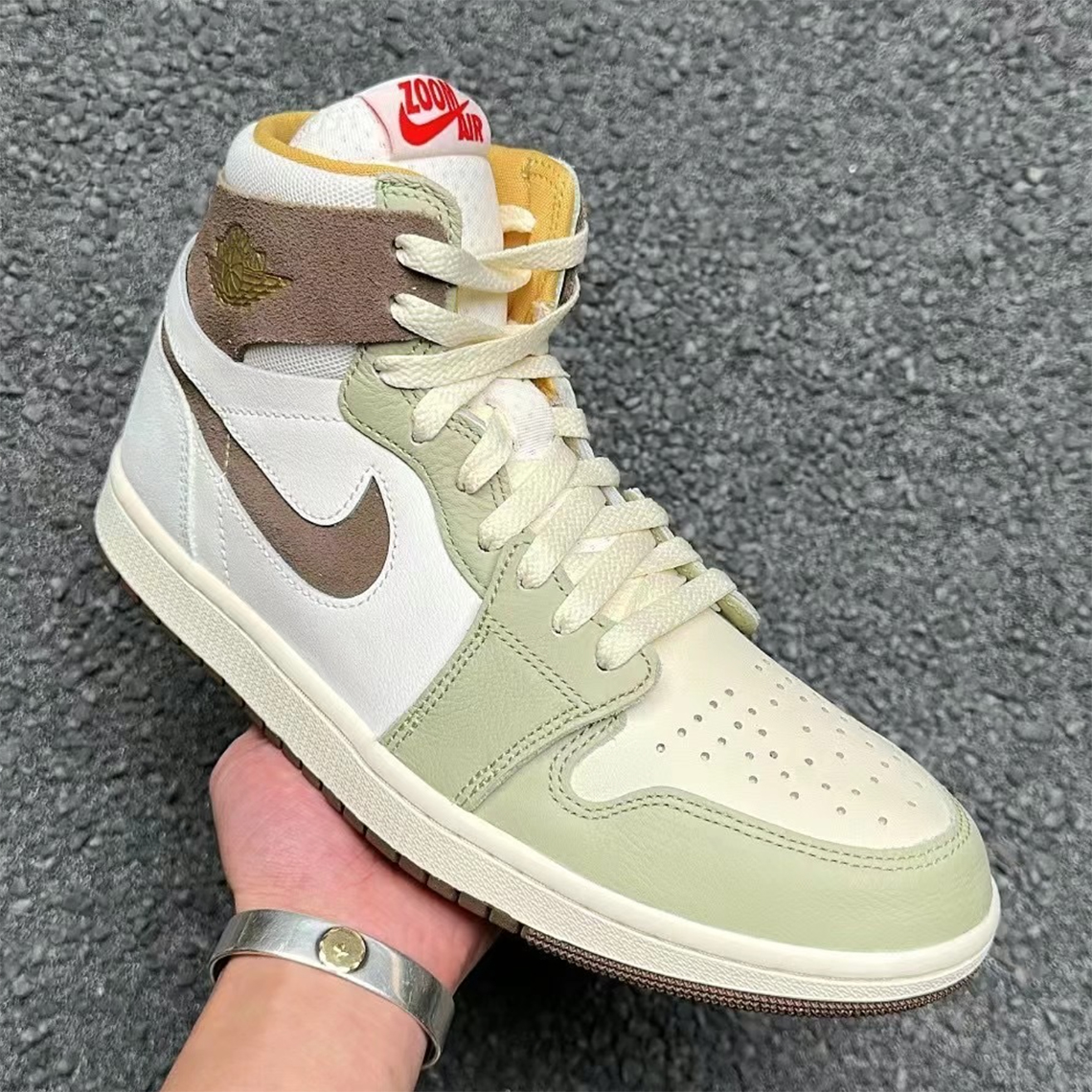 Air Jordan 1 Zoom Cmft 2 Olive Brown Yellow 3