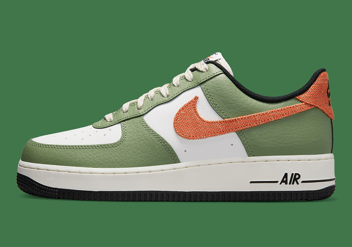 Nike Air Force 1 Low Oil Green Safety Orange Fd0758 386 2