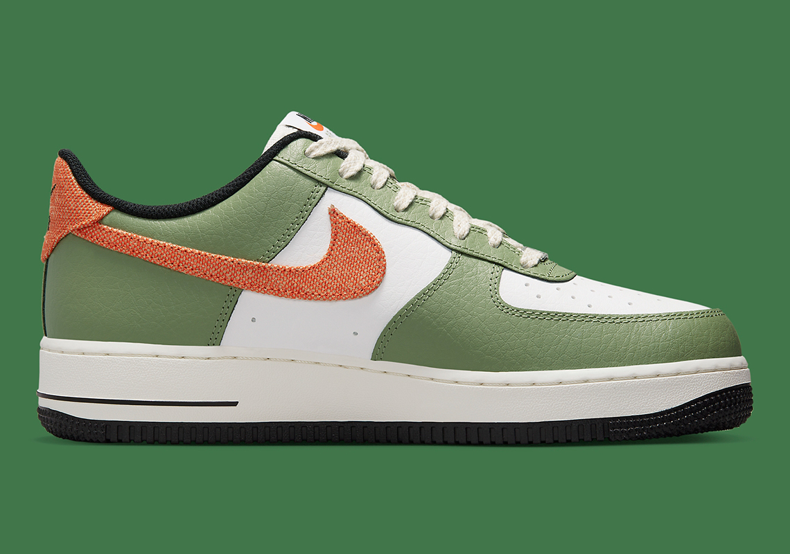 Nike Air Force 1 Low Oil Green Safety Orange Fd0758 386 3