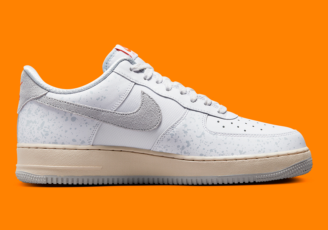 Nike Air Force 1 Low Splatter White Grey Orange Fd9758 100 3