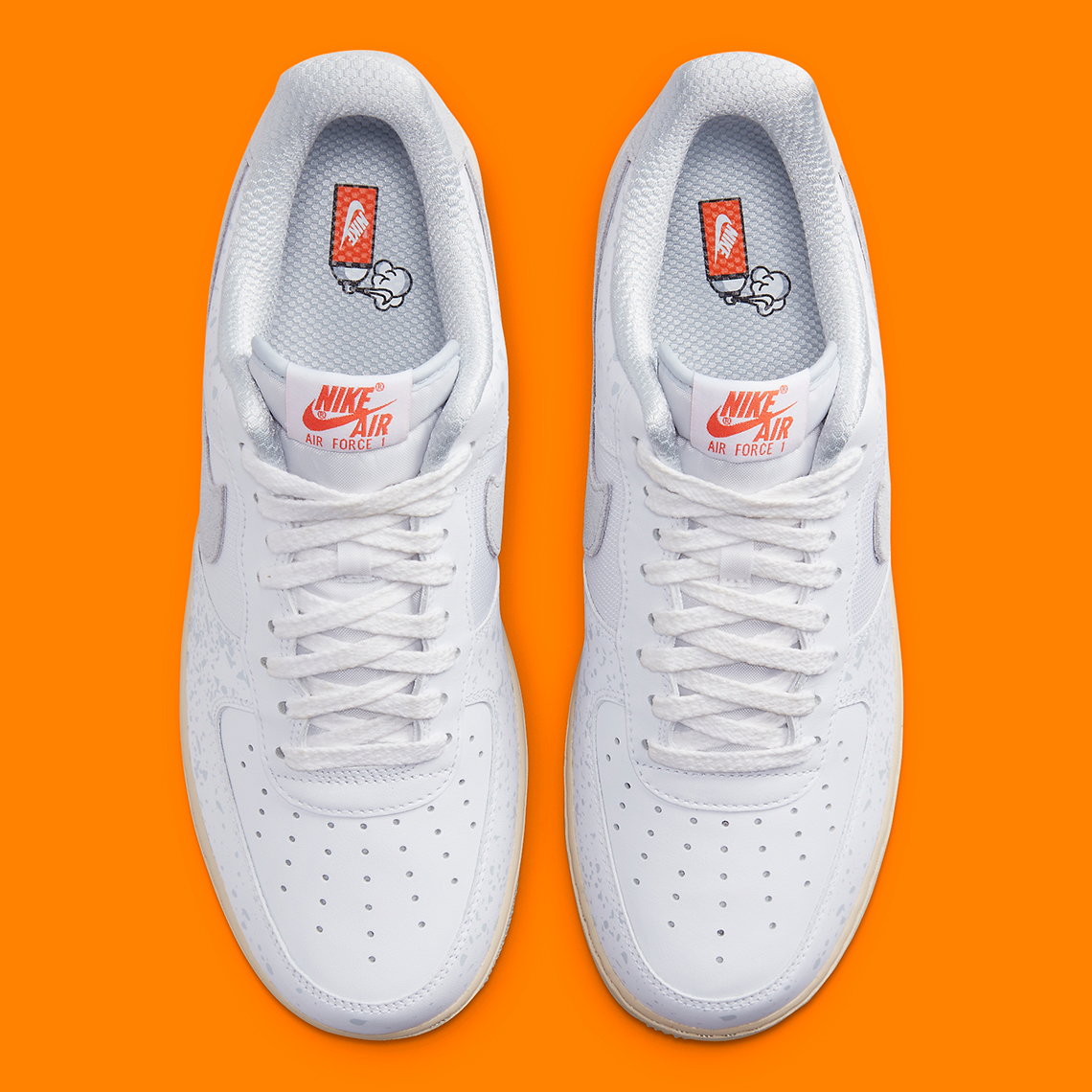 Nike Air Force 1 Low Splatter White Grey Orange Fd9758 1005