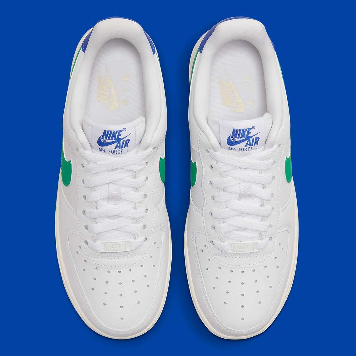 Nike Air Force 1 Low Womens White Stadium Green Game Royal Sanddrift Gum Light Brown Dd8959 110 1