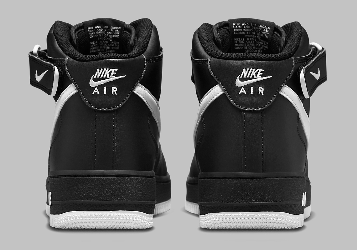 Nike Air Force 1 Mid Black White Dv0806 001 1