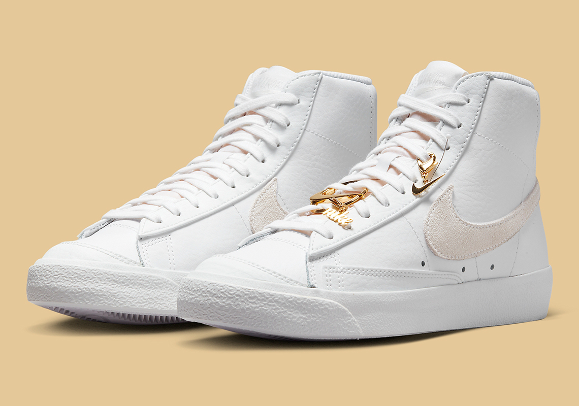 Nike Blazer Mid 77 Bling White Gold Fb8475 100 8