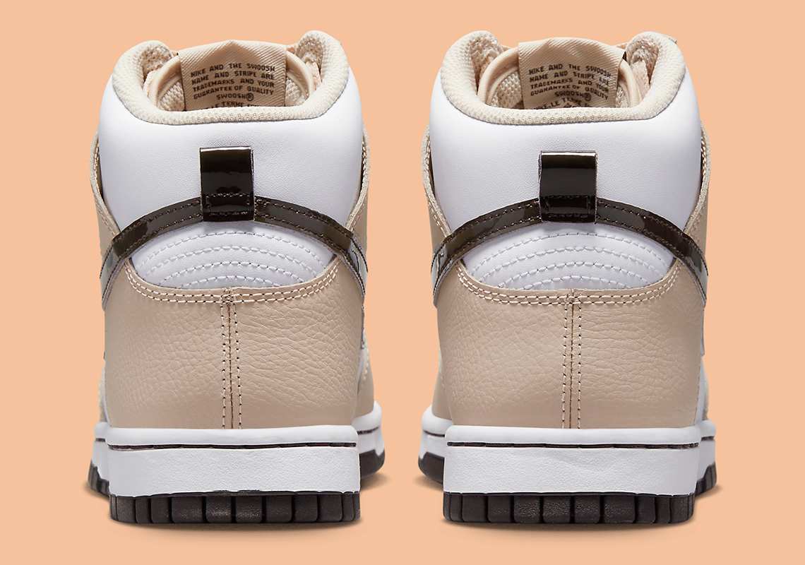 Nike Dunk High Tan White Brown Fd9874 100 2