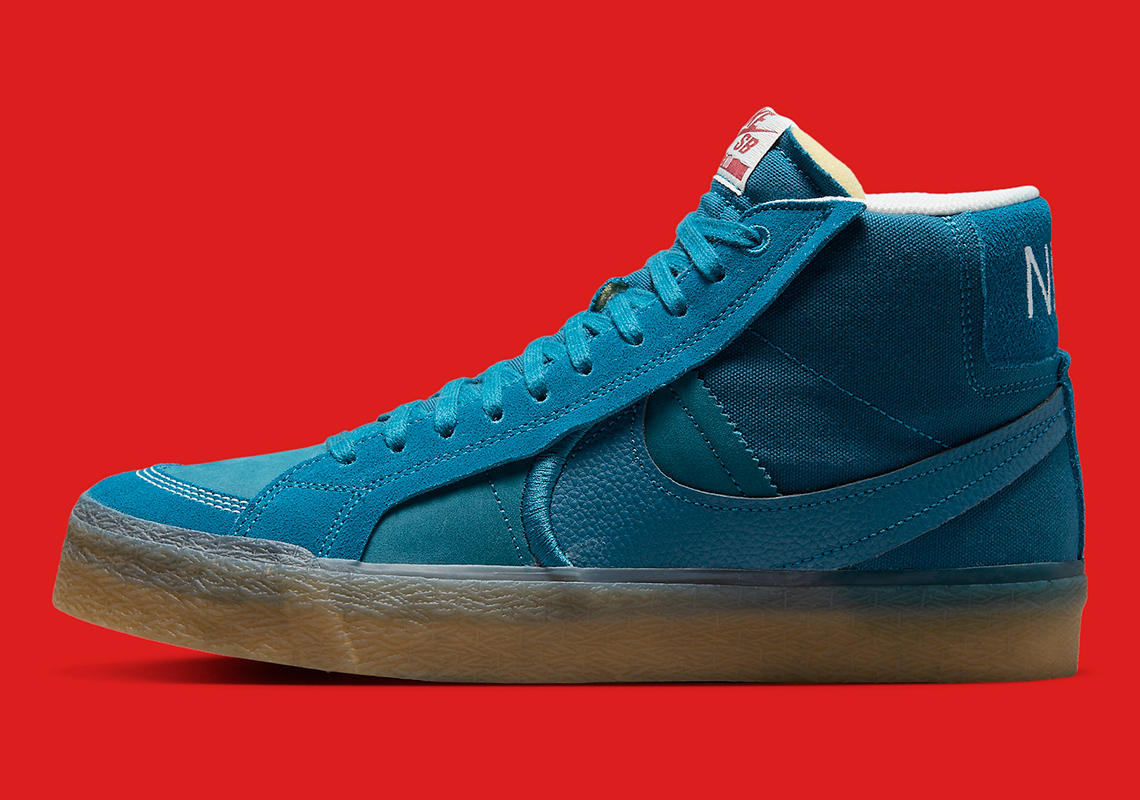 Nike Sb Blazer Mid Teal Gum Dv5468 300 4