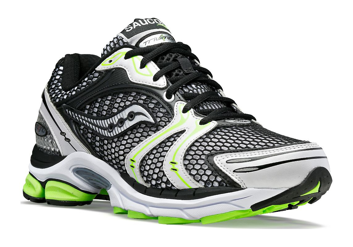 Saucony Progrid Triumph 4 White Neon Black