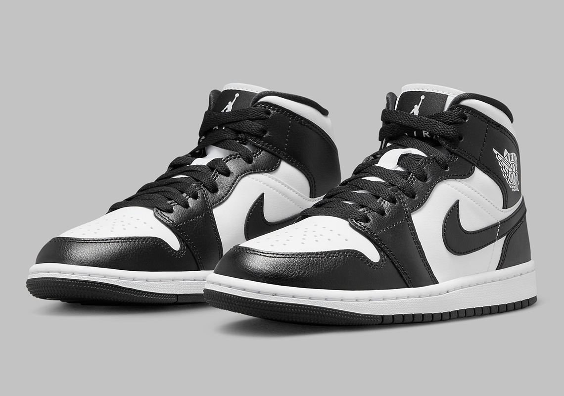 This Air Jordan 1 Mid Borrows An Original "Black/White" Color Scheme