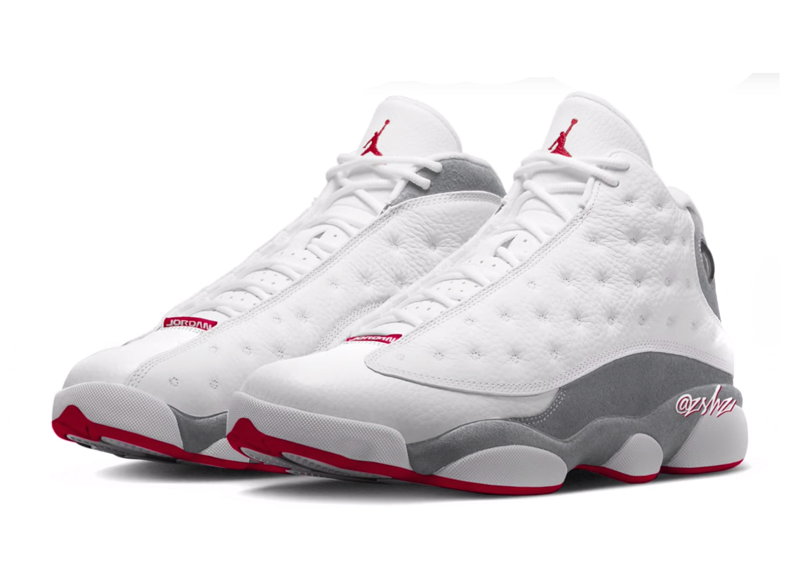 Air Jordan 13 White Wolf Grey Red Fall 2023