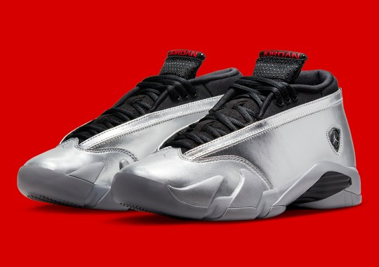 Official Images Of The Air Jordan 14 Low “Metallic Silver”