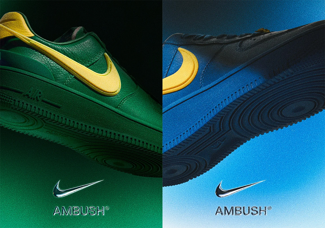 AMBUSH's Nike Air Force 1 "Pine Green" And "Game Royal" Release Tomorrow