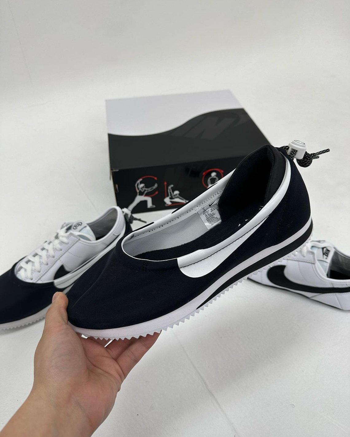 Clot Nike Cortez White Black 3