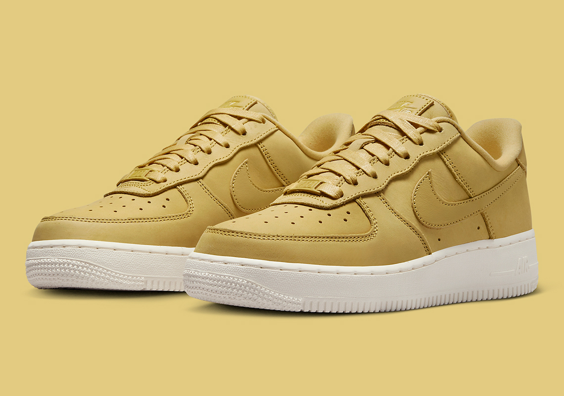 Nike's Premium Nubuck Air Force 1s Appears In Gold