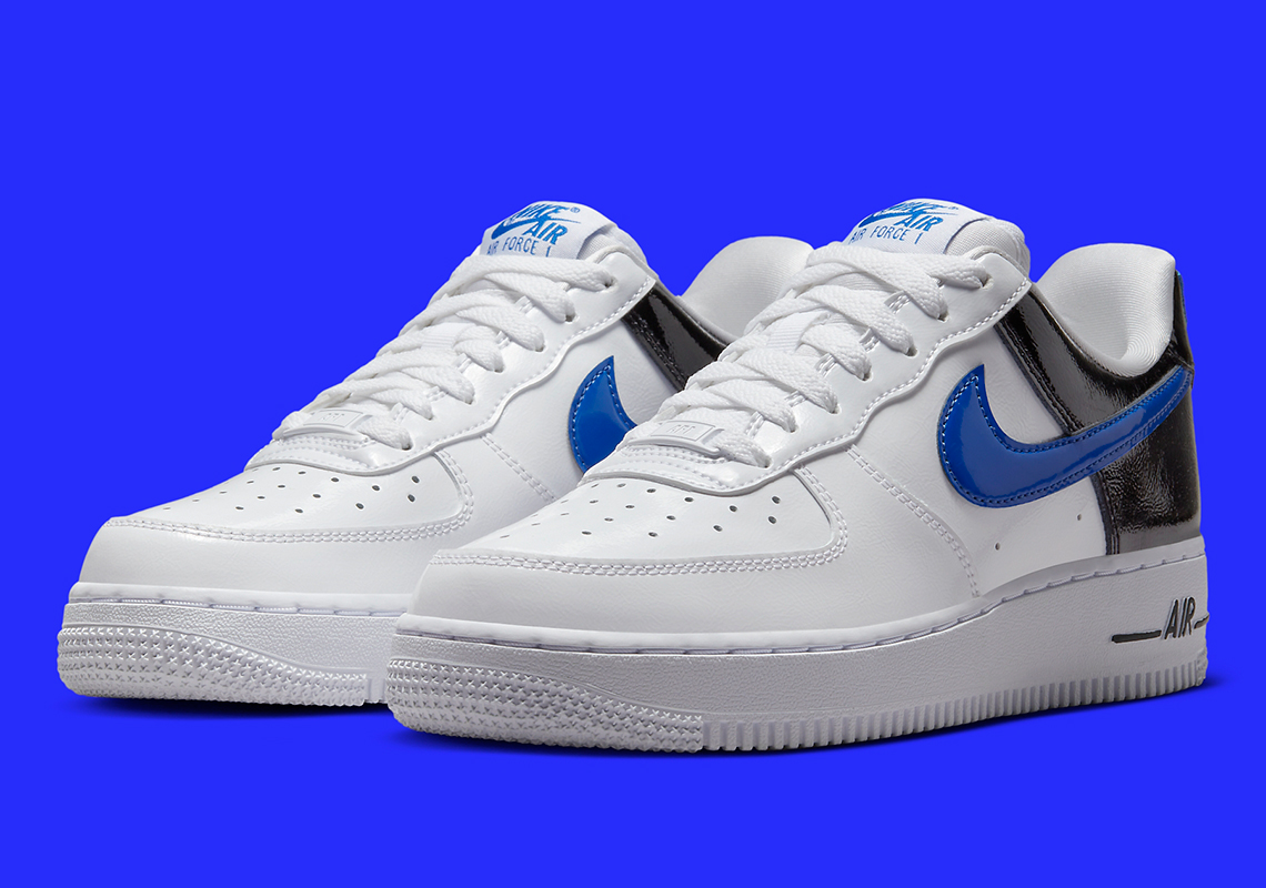 Nike Air Force 1 Low White Royal Black Patent Dq7570 400 4