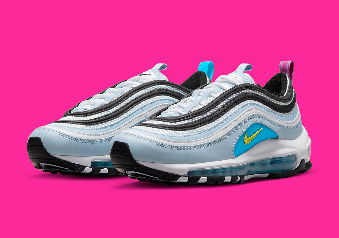 Nike Air Max 97 Gs Blue Whisper White Opti Yellow 921522 408 2