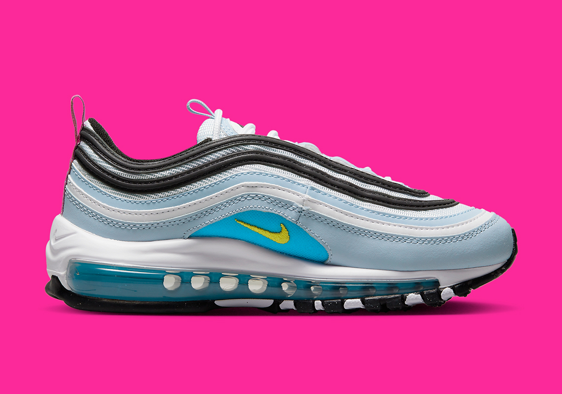 Nike Air Max 97 Gs Blue Whisper White Opti Yellow 921522 408 7