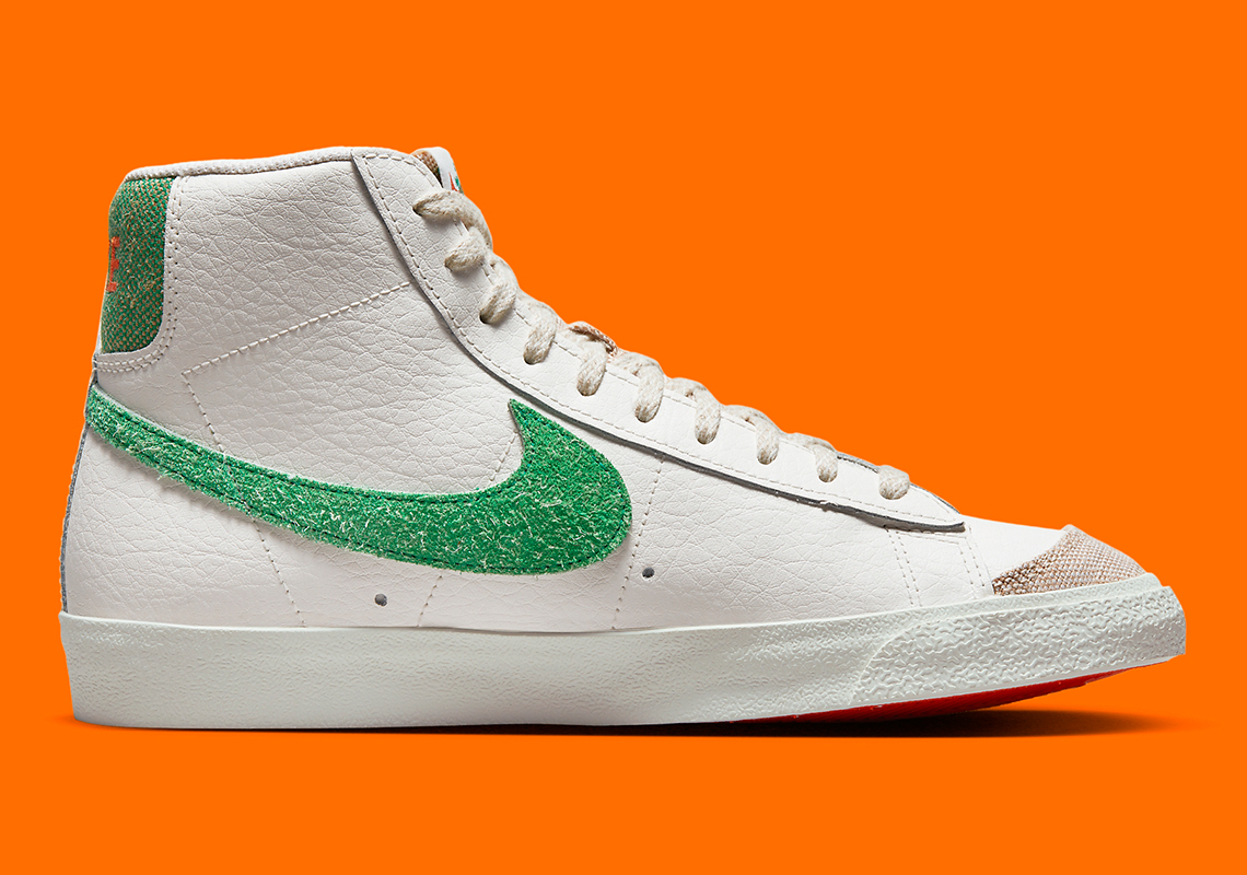 Nike Blazer Mid 77 White Green Orange Fd0759 133 4