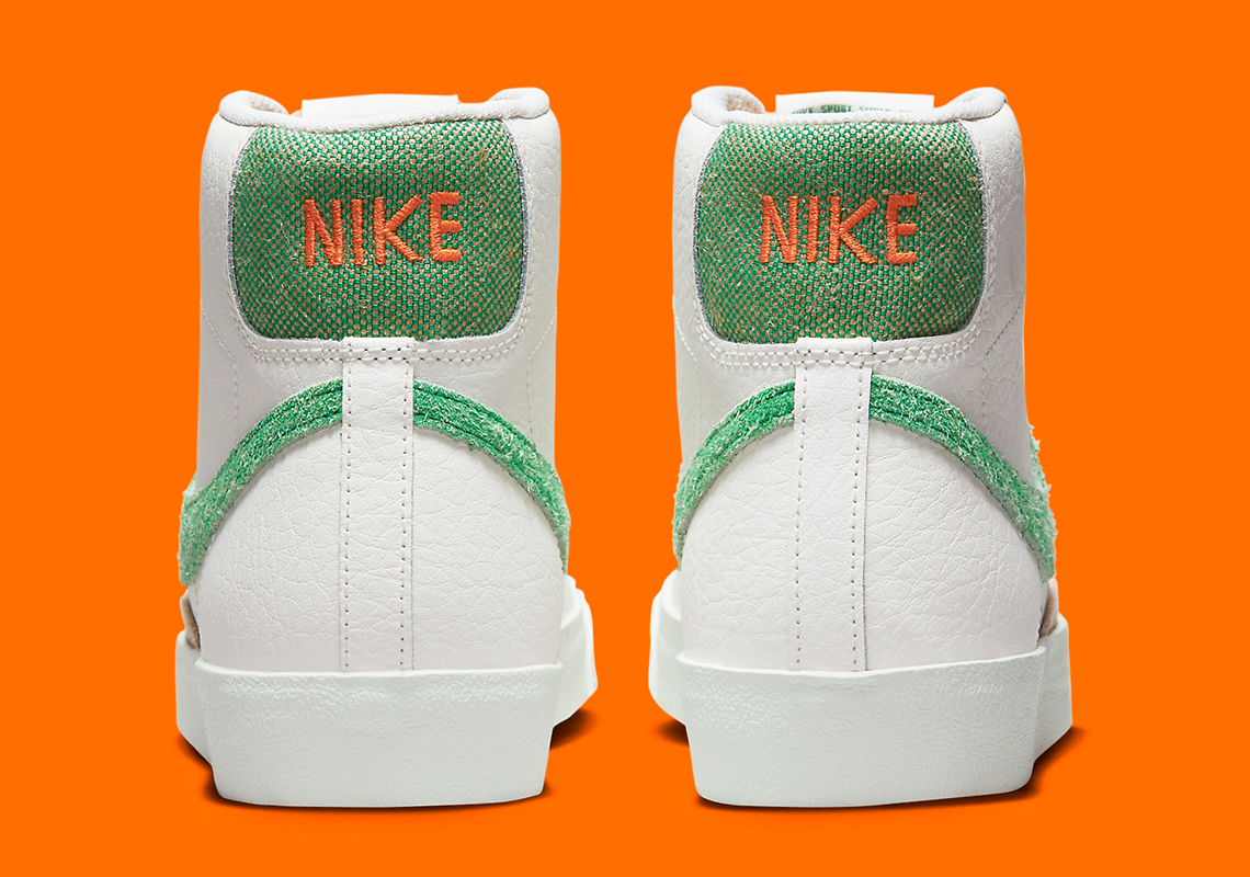 Nike Blazer Mid 77 White Green Orange Fd0759 133 5