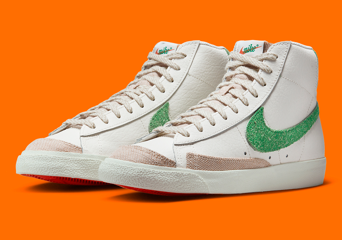 Nike Blazer Mid 77 White Green Orange Fd0759 133 7