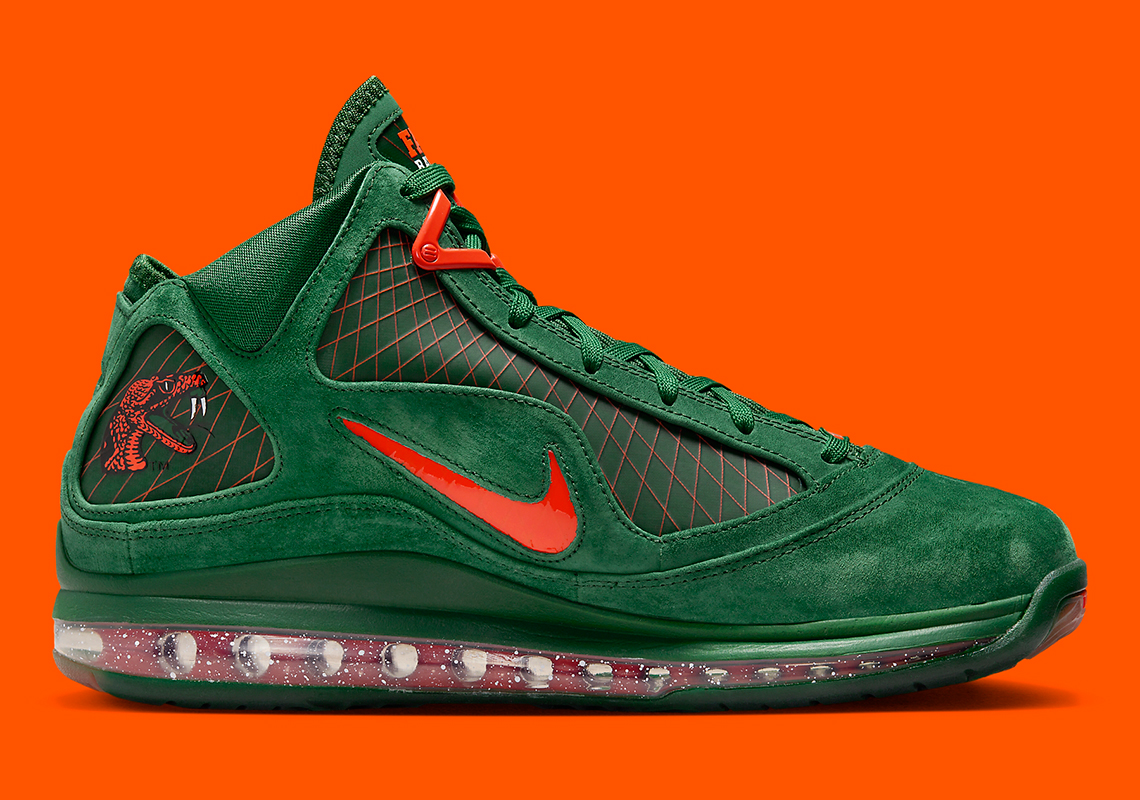 Nike Lebron 7 Famu Gorge Green Total Orange Dx8554 300 1