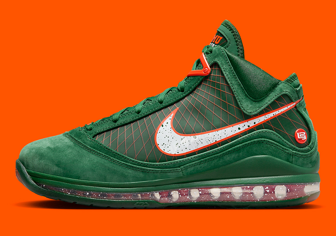 Nike Lebron 7 Famu Gorge Green Total Orange Dx8554 300 12