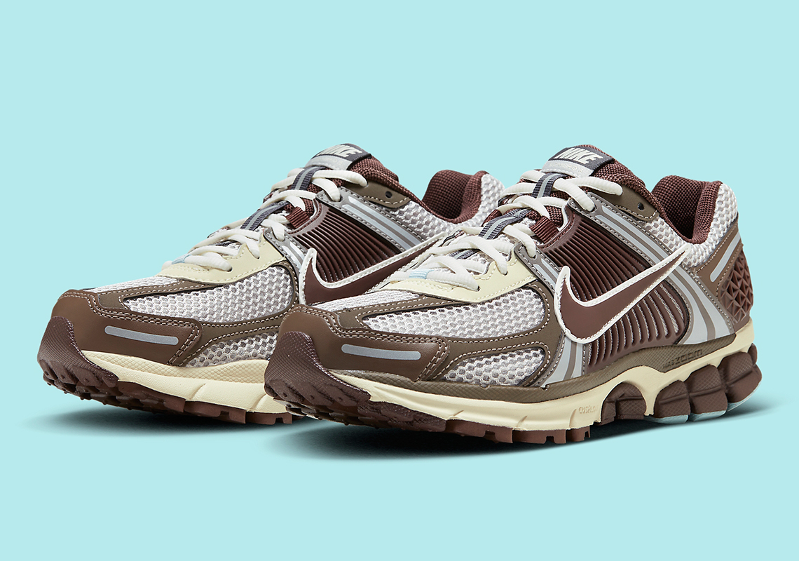 The Nike Zoom Vomero 5 Pairs Muted Brown With Vibrant Blue