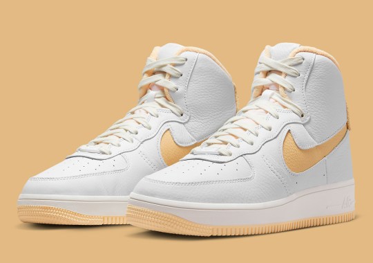 The Nike Air Force 1 High Sculpt Dons “White” And “Team Gold”