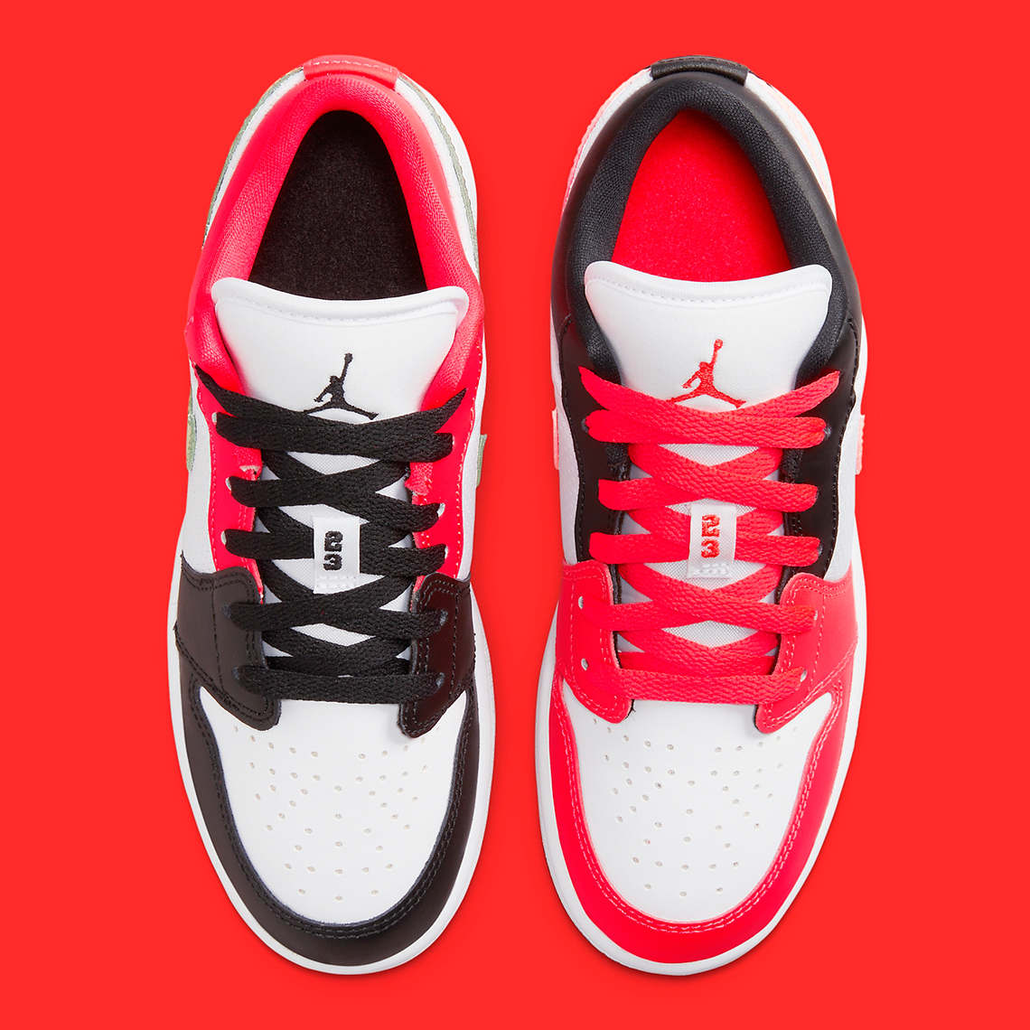 Air Jordan 1 Low Gs Crimson Black Alternate 7