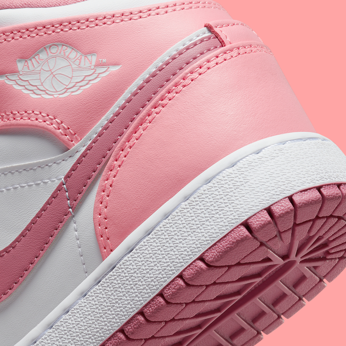 Air Jordan 1 Mid Gs Pink White Valentines Day 6