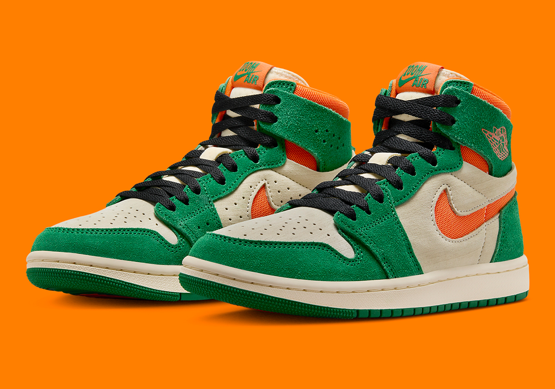 The Air Jordan 1 Zoom CMFT Appears In "Pine Green/Orange Blaze"