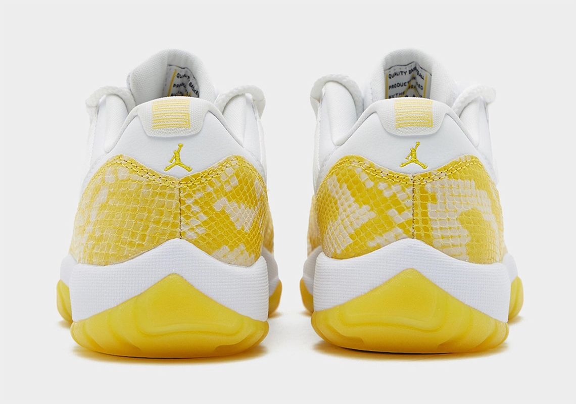 Air Jordan 11 Low Womens Yellow Snakeskin Ah7860 107 1